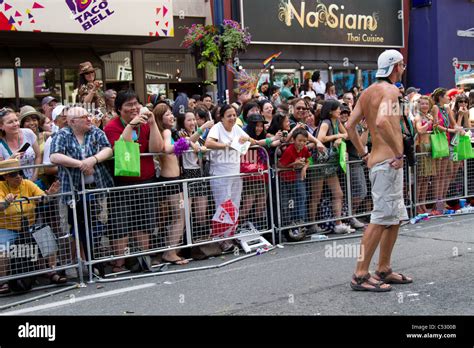 men and women flashing